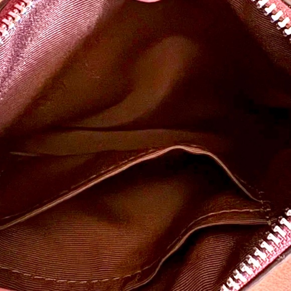 Coach Burgundy and Pink Leather Wristlet EUC 🎁 Gift Ready - Picture 4 of 5